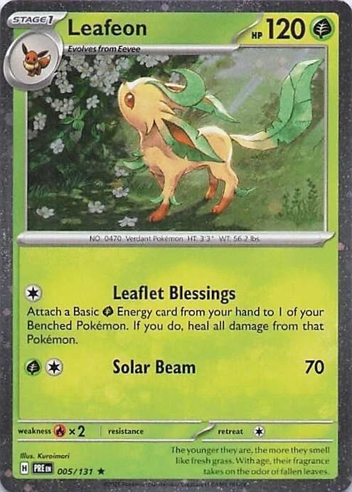 Prismatic Evolutions Leafeon [Cosmos-Holo] Pokémon card